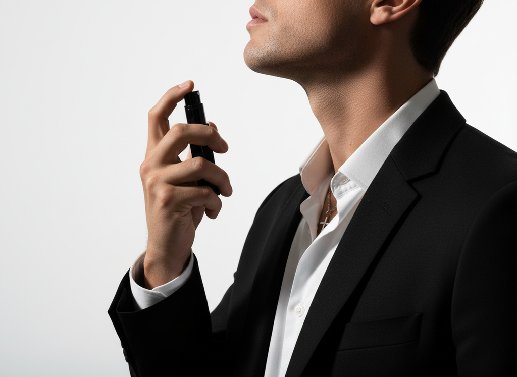 Black suit - clean white studio