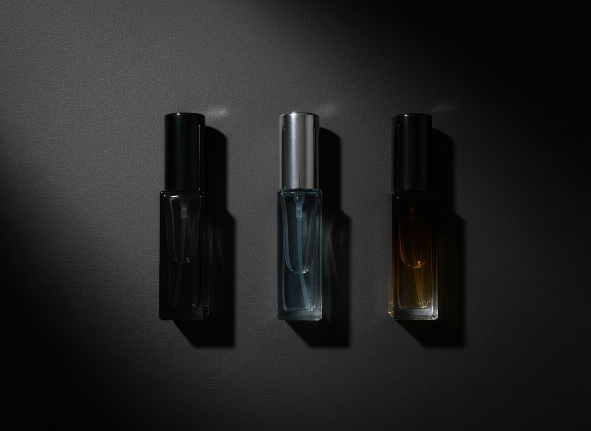 Fragrance Bottles Bird's Eye View Clean