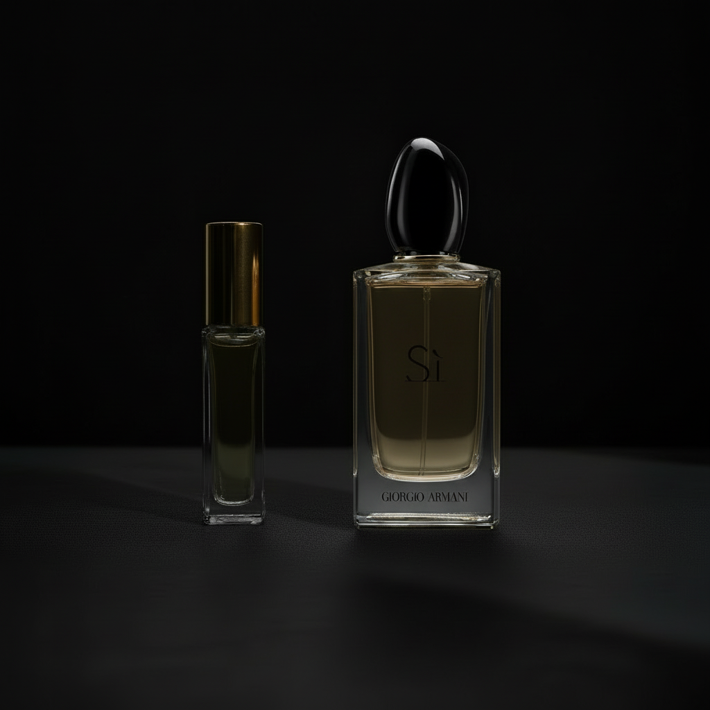 Giorgio Armani Sì much darker with gold sample vial