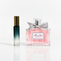 Miss Dior with blue gradient sample vial