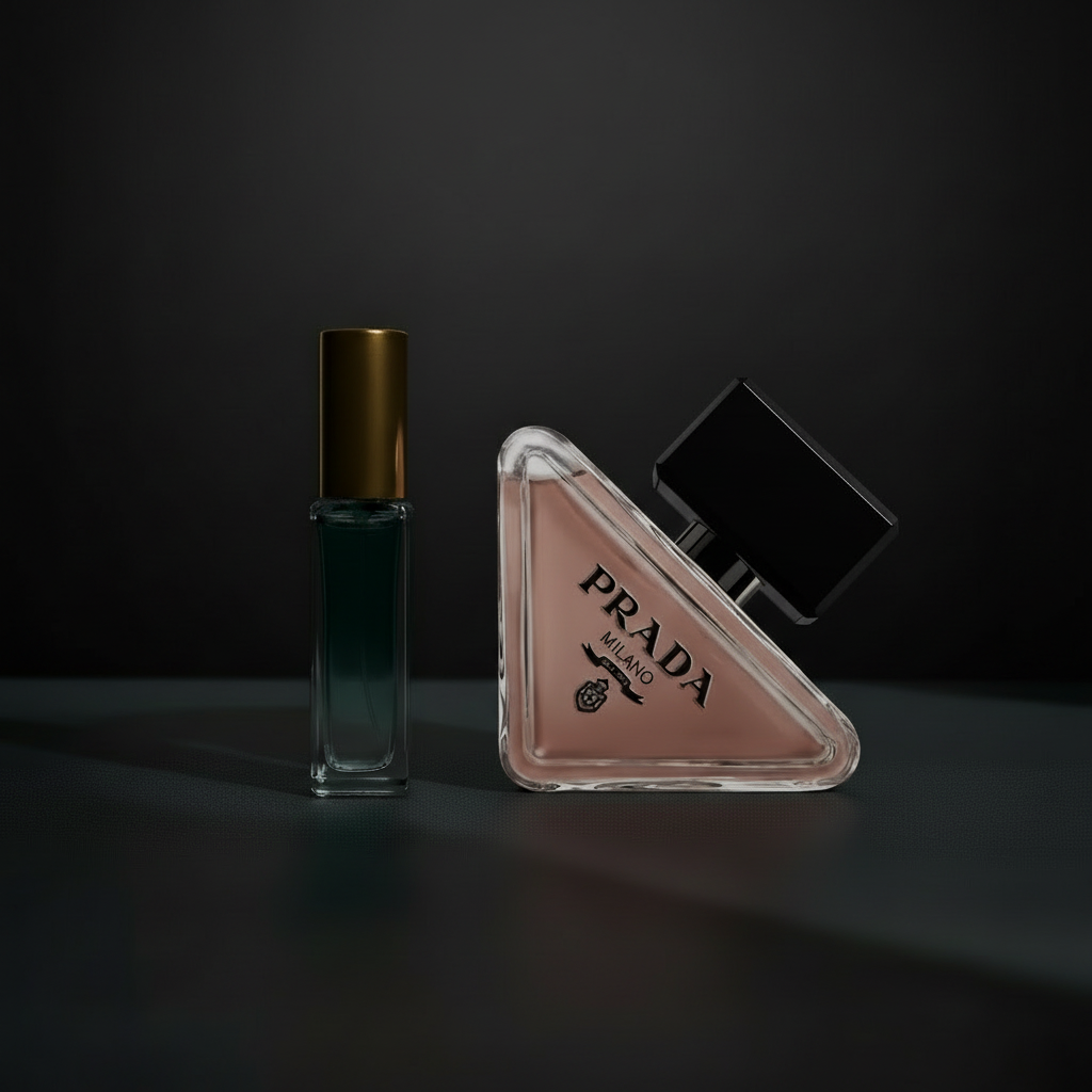 Prada Paradoxe much darker with teal gradient sample vial